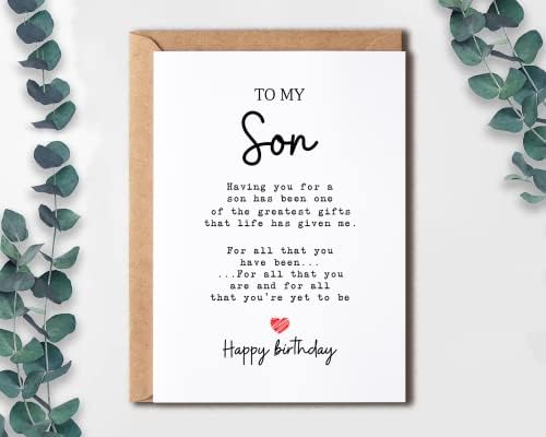 לבני - כרטיס יום הולדת של הבן - הבן הוא המתנות הגדולות ביותר בחיי - כרטיס יום הולדת לבן - מתנה לסן קלף -