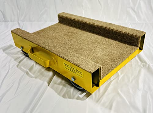 דלת דולי עם ציוד שטיח ייצור קורפ 9 דולי גודל 18 צהוב ארוך 1,200 פאונד קיבולת 18 אינץ 'על 14.5 אינץ