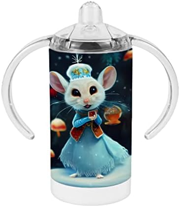 מלכת מודפס קש כוס-בעלי החיים תינוק קש כוס-עכבר קש כוס