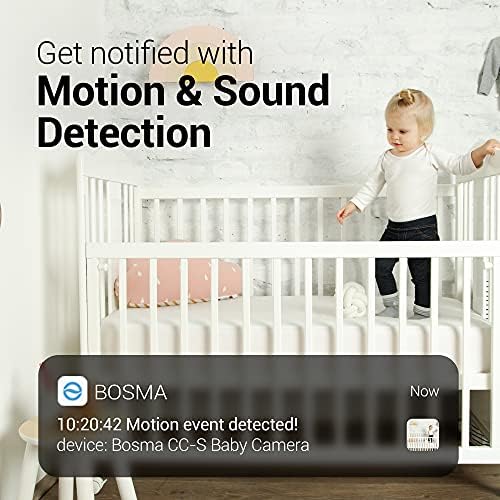 מוניטור תינוקות של Bosma Capsulecam-S, מצלמת אבטחה מקורה עם אפליקציית טלפון, מצלמת WiFi HD 1080p HD עם אודיו דו