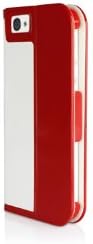 מארז Folio Slimcover של Macally עם Stand for iPhone 5 - אדום/לבן