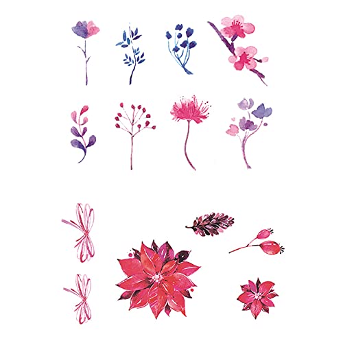 5 מחשבים פרחים וצמחים צבעים עמיד למים נקבה מתמשכת קוריאנית מדבקות אוזן טריות קטנות מדבקות פיות קטנות