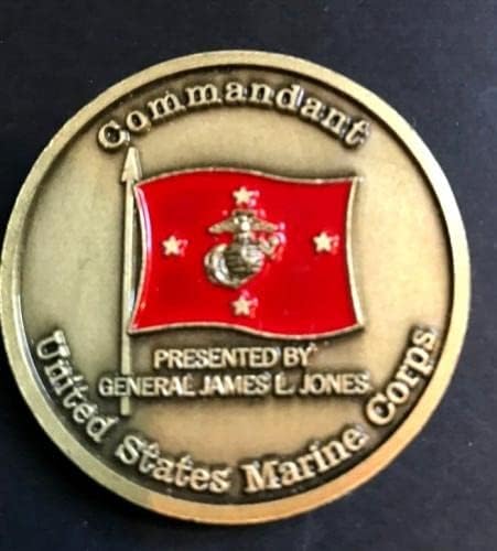 המפקד שהוצג על ידי הגנרל ג'יימס ל. ג'ונס USMC Challenge Coin, NM - Photomints ומטבעות במכללה