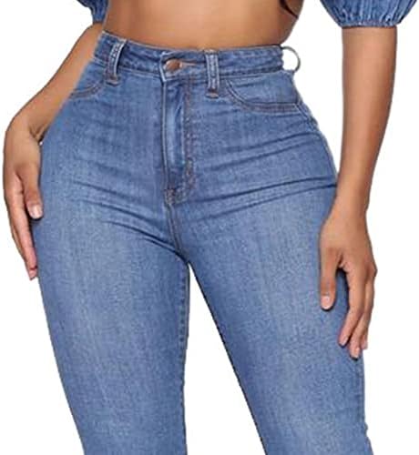 נשים של קלאסי הרזיה התלקחות ג 'ינס פעמון תחתון גלם מכפלת ארוך ג' ינס מכנסיים גבוהה מותן רחב רגל אתחול