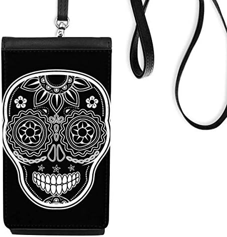 Diythinker שחור לבן מקסיקו יום ארנק טלפון מתים ארנק תלייה ניידת כיס שחור