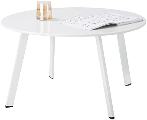 שולחן קפה חיצוני של Juserox פטיו - פלדה מתכתית חיצונית שולחן עגול שולחן עמיד למזג אוויר נגד שולחן חיצוני