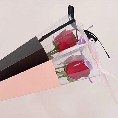 קופסת מתנה גלפאדה שקיות מתנה ברורות זרי פרחים מארז מתנה ליום ולנטיין יום פרחים עטיפת שקיות מתנה