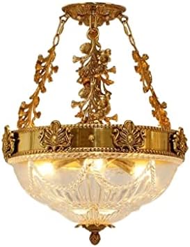 KFJBX נחושת אירופית חצי מנורת תקרה D42 סמ מנורת תקרה זהב סלון סלון חדר אוכל חדר אוכל מטבח וילה