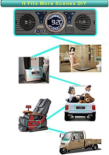 Polarlander Universal 1 DIN 12V לרכב רדיו רדיו רדיו נגן אודיו מובנה 2 רמקול סטריאו FM תומך Bluetooth עם יציאת