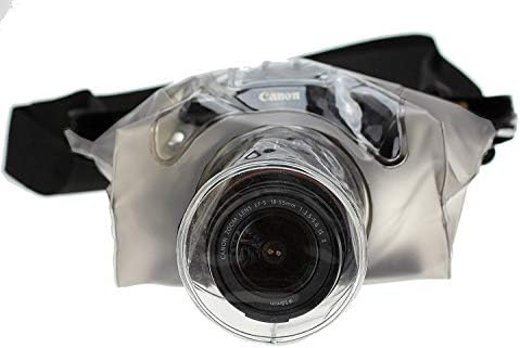 Navitech Blue DSLR SLR עמיד למים מארז דיור מתחת למים/כיסוי שקית תיק יבש תואם ל- Canon EOS 800D