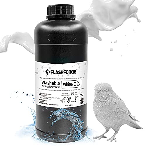 Flashforge Watere Watherable מדפסת תלת מימד שרף, 1000 גרם LCD לבן UV שרף ריפוי מהיר, 405 ננומטר שרף פוטופולימר