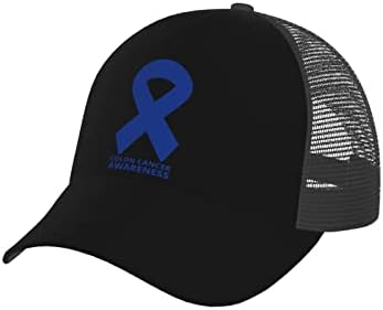 מודעות לסרטן המעי הגס רשת שמש כובע פנאי חיצוני מתכוונן מתכוונן שופע כובע בייסבול יוניסקס שחור