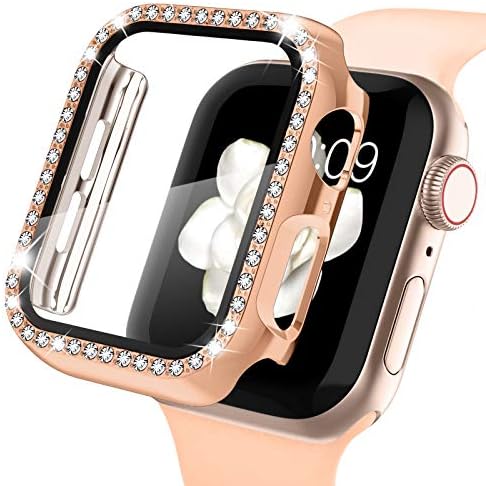 RECOPPA תואם למארז Apple Watch עם מגן מסך עבור Apple Watch 40 ממ סדרה 6/5/4/SE, Bling Crystal Diamond