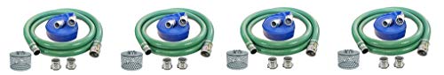גומי אבוט-1240-Kit-2000-1145-QC PVC PVC ערכת משאבת צינור יניקה ופריקה, ירוק/כחול, 2 מצלמת אלומיניום