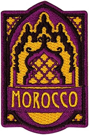 טלאי מרוקו של Vagabond Heart - מזכרת מרוקו - מרקש - קזבלנקה ברזל על תג נסיעות