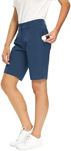 Hiverlay Womens Golf Shorts Upf 50+ Qucik מכנסי ברמודה יבש קצרים טיולים רגליים מכנסיים קצרים