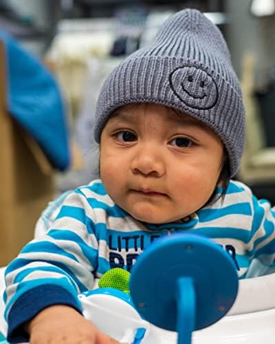 פאנקי ג'ונקי בייבי כפה סמיילי פנים כובע חורף כובעי תינוקות פעוט כפה כובע חורפי רך חם לילדים 0-12 חודשים