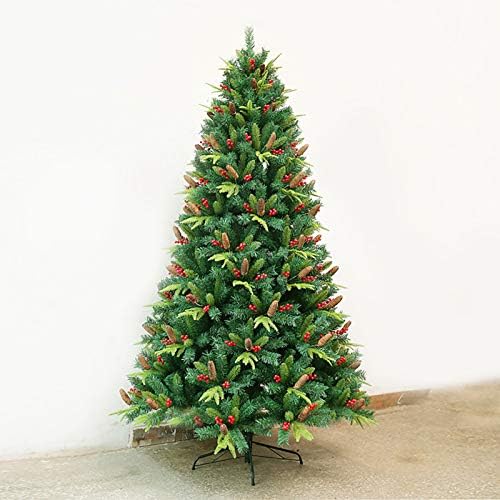 Dulplay 6.8ft PE עץ חג המולד המלאכותי, עם קישוטי PineCone ו- Berries Fere