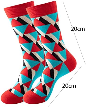 הדפס גרביים לנשים בנות דפוס גיאומטרי דפוס צבעוני חידוש גרבי נסיעות חמודות נשים
