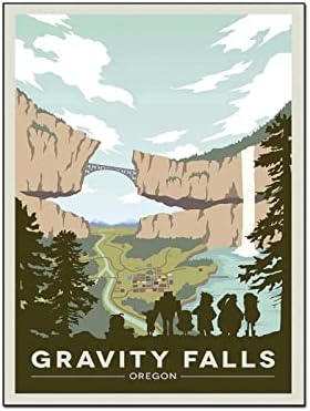 Gravity Falls הפארק הלאומי פארק קנבס קיר קיר ציור ציור סלון חדר שינה חדר שינה טרקלין הטרקלין