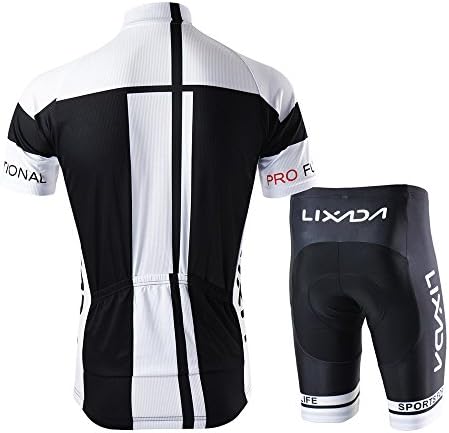 ג'רזי רכיבה על אופניים לגברים של ליקסאדה קבעו חולצת רכיבה על אופניים MTB יבש מהיר עם מכנסי כרית תלת מימדיים