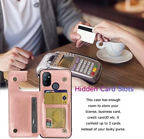 כיסוי ארנק עם כרטיס אשראי מחזיק נייד להעיף פוליו ארנק מחוספס חריץ לעמוד כיסוי עבור אחד בתוספת