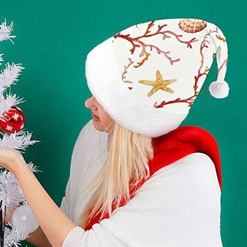 חג המולד סנטה כובע, אוקיינוס פגז כוכב ים חג המולד חג כובע למבוגרים, יוניסקס נוחות חג המולד כובעי
