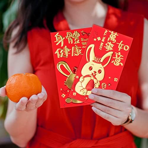 הונג באו מעטפת סיני אדום מעטפות 30 יחידות סיני ארנב שנה אדום מעטפת סיני אדום כיסי מזל כסף מתנה