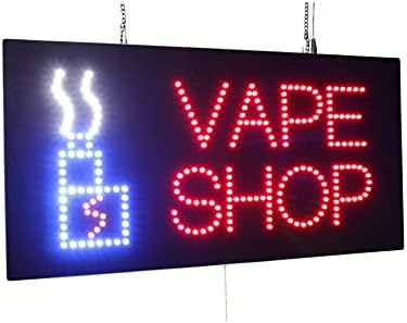 שלט חנות Vape, שילוט של טופינג, LED ניאון פתוח, חנות, חלון, חנות, עסקים, תצוגה, מתנה לפתיחה מפוארת.