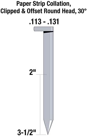 ערכת מסמרי מסגור אלחוטי 18 וולט / מקבל 2 אינץ 'עד 3-1/2 אינץ' מקוטע וקיזוז מסמרים ברצועת נייר