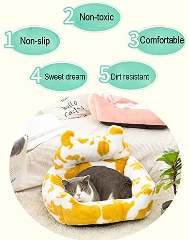 עצמי התחממות חתול מיטה-ספוט דפוס לחיות מחמד חתול קטיפה ספה מיטת סופר רך כרית 3 עבור קטן בינוני