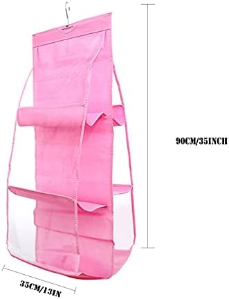 אחסון בד פחי תיק תליית מסודר כיס ארון ארון ארנק 6 קולב אחסון תיק ארגונית ניקיון & מארגני מיטת שקיות עבור בגדים