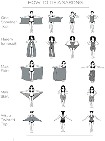 אקואר סרונג בגד ים טיוח לנשים שיפון חוף עניבת לעטוף חצאית ארוך ביקיני צרוף צעיף בגד ים תחתון