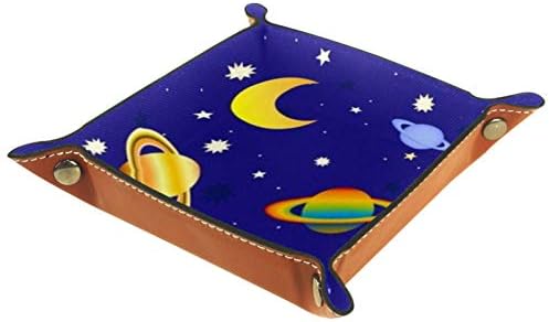 Lyetny Planet Moon Flake Snowflake Box Candy Holder Sundries מגש מארגן אחסון שולחני נוח לנסיעה, 16x16