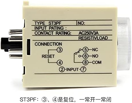 Nunomo ST3PF זמן ממסר AC220V כיבוי עיכוב ממסר זמן טיימר עם 8PIN 30S 60S 3M 10M