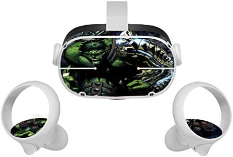 סרט גיבור הטיטאן הירוק Oculus Quest 2 Skin vr 2 אוזניות עורות ובקרות מדבקות מדבקות מגן אביזרי מגן