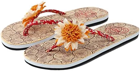 נעלי בית לנשים נערות נעלי בית לנשים לנשים פרחי קיץ אופנה בוהמיית נעלי סנדלי חוף נעליים 8 סנדלי