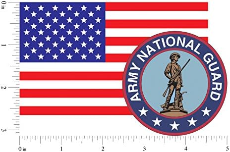 דגל אמריקאי עם המשמר הלאומי של הצבא חותם לוגו ARNG מדבקת מדבקות ויניל צבאיות למכוניות משאיות מחשבים