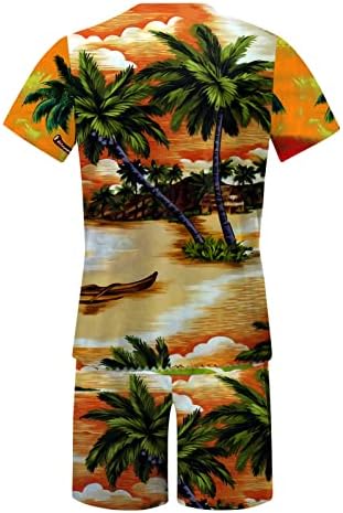 BMISEGM קיץ גדול חולצות T לגברים גברים אביב תלבושת קיץ חוף חוף שרוול קצר חולצה מודפסת אפוד ומכנסיים קצרים