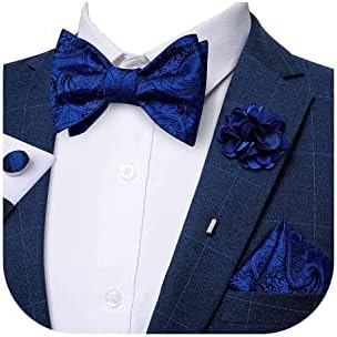 4 יחידות עניבת פרפר סט לגברים חתונה רשמי משי עצמי עניבת פרפר כיס כיכר חפתים