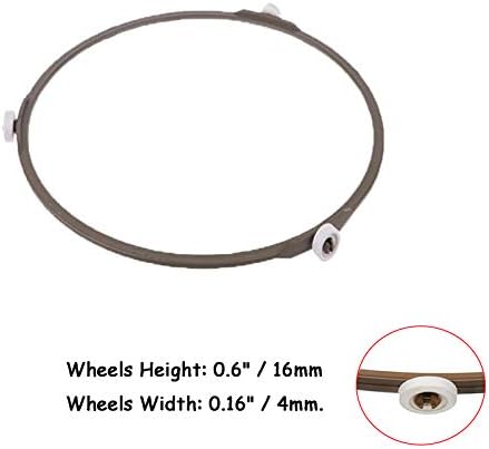 WAFJAMF 7 '' טבעת פטיפון מיקרוגל, מגש תנור מיקרוגל טבעת תמיכה מגלגלת, טבעת גלגל זכוכית מיקרוגל, גובה הגלגל: 0.6