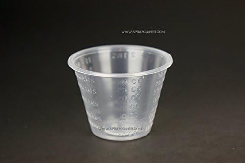 100 יחידות 1 עוז בוגר פלסטיק לערבב כוסות צבע תחביב מברשת אוויר ערבוב אוניברסלי. על ידי ספראיגונר