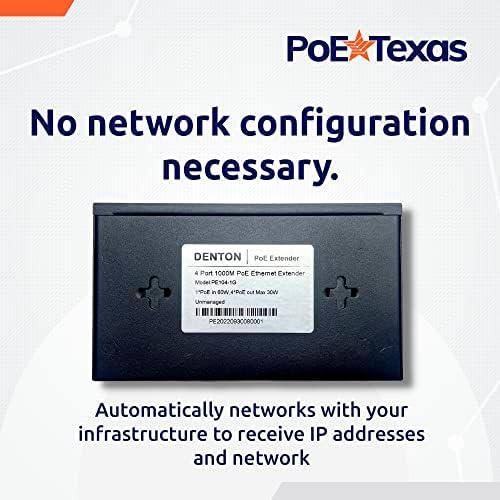 4 יציאת Gigabit Poe מאריך עם IEEE 802.3BT uplink - Power Over Ethernet POE+ מתג מעבר עם VLAN & 500 ft. תוסף