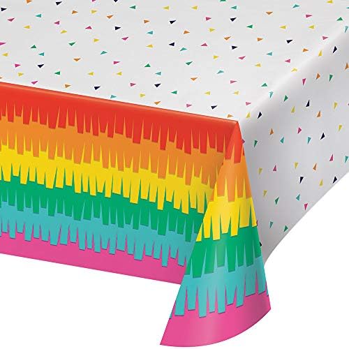 מפת שולחן פלסטיק כיף פיאסטה המרה יצירתי, 1 צבע רב קראט, 54& 34; איקס 102