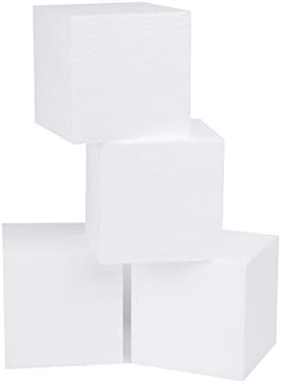 בלוק קצף מלאכה של סילברלייק - 4 חבילה של קוביות קלקר 5x5x5 EPS קוביות ליצירה, דוגמנות, פרויקטים של אמנות