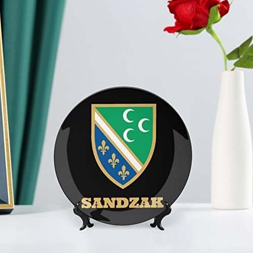 דגל סנדזאק תלוי קרמיקה צלחת דקורטיבית עם עמדת תצוגה מתנות לחתונה בהתאמה אישית