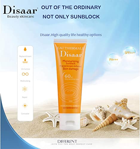 דיסאר מקדם הגנה 60 + לחות קרם הגנה קרם הגנה לעור רגיש יבש 80 מיליליטר