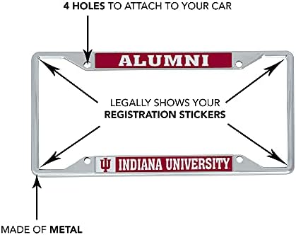 אוניברסיטת אינדיאנה בלומינגטון הוזיירס מסגרת רישוי מתכת לחזית או אחורה של רכב מורשה רשמית