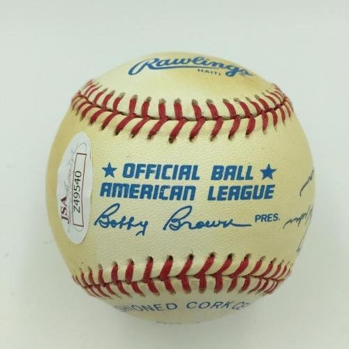 ג'ו קולינס סינגל חתום על ליגה אמריקאית בייסבול ניו יורק ינקי JSA COA - כדורי בייסבול חתימה