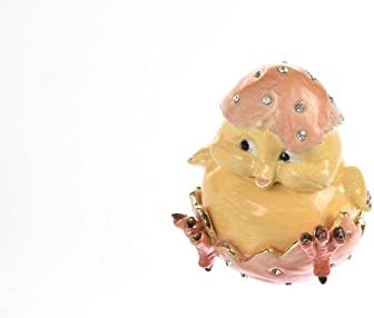אפרוח בוקע מקופסת תכשיטים ביצה מקורית מקורית של קופסת אספני עיצוב בית ייחודית